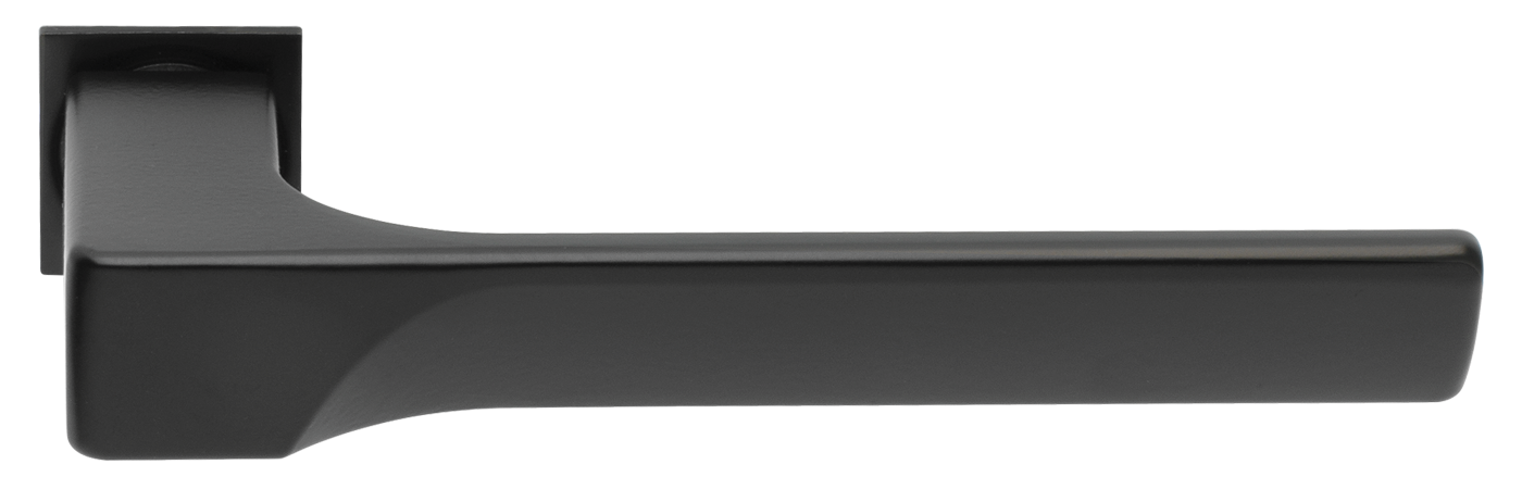 Ручка дверная FIORD-SM NERO-ST, с невидимой квадратной розеткой, цвет - черный soft-touch фото 1 Ручка дверная FIORD-SM NERO-ST, с невидимой квадратной розеткой, цвет - черный soft-touch фото купить Актау