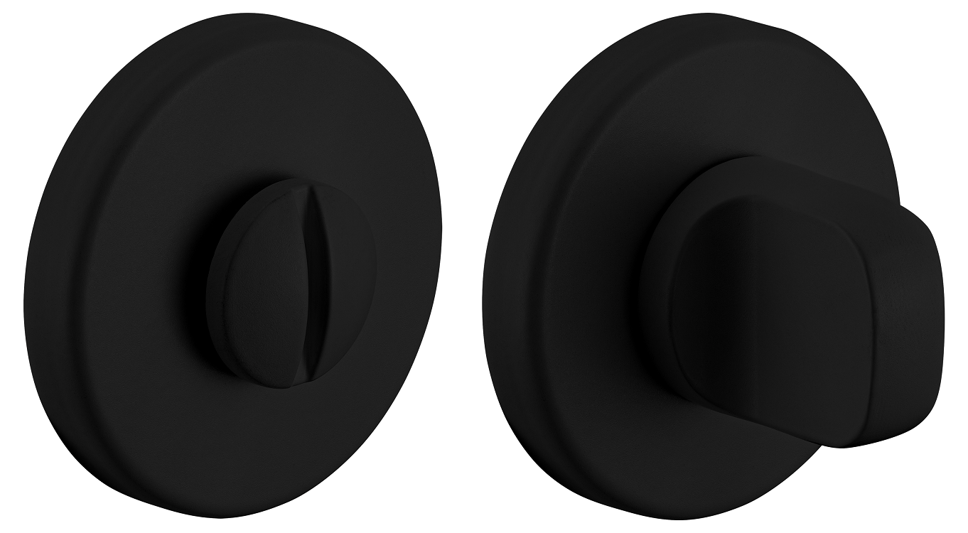 Завертка сантехническая LUX-WC-R5 NERO-ST, цвет - черный soft-touch фото купить Актау