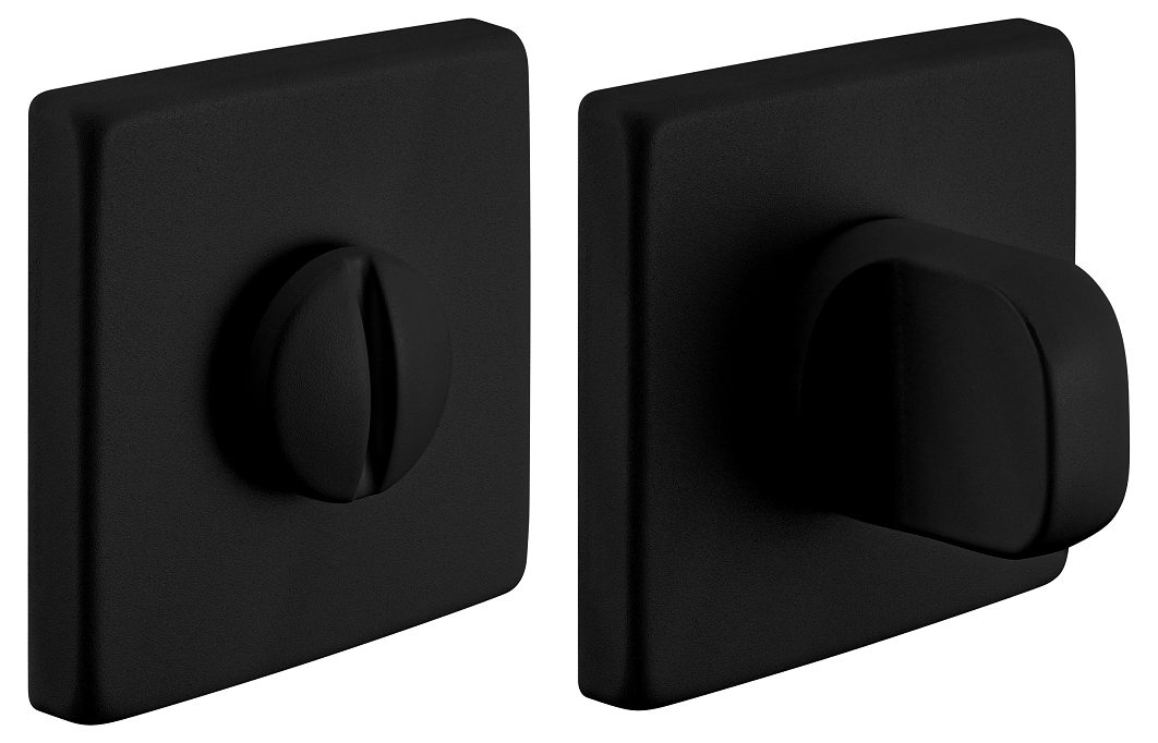 Завертка дверная LUX-WC-S5 NERO-ST, цвет - черный soft-touch фото купить Актау
