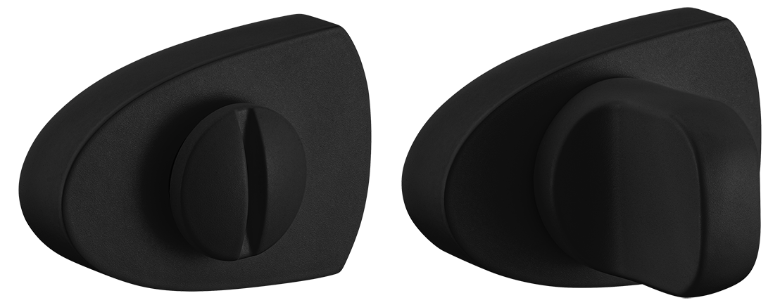Завертка сантехническая LUX-WC-UN NERO-ST цвет - черный soft-touch фото купить Актау