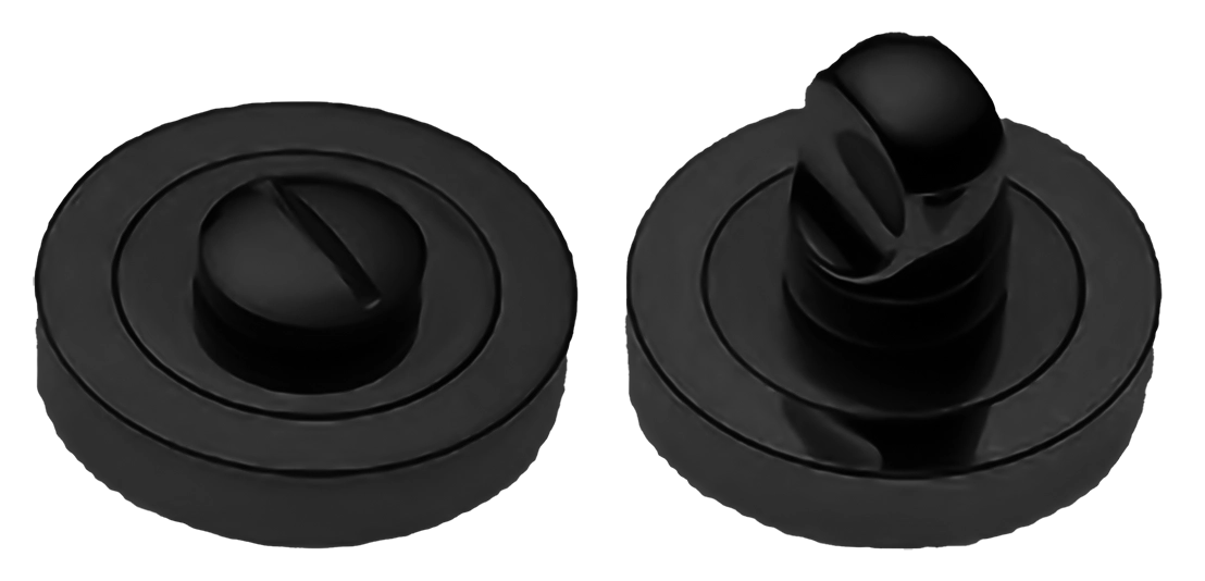 Завертка сантехническая LUX-WC-R4-LU NERO на круглой розетке, цвет  - черный фото купить Актау