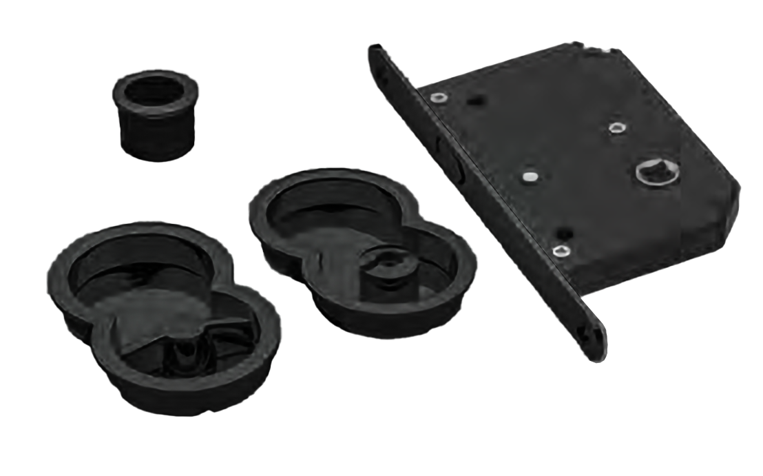 Ручки для раздвижных дверей INFINITY ART.85/B NERO с замком и заверткой, цвет - черный фото 1 Ручки для раздвижных дверей INFINITY ART.85/B NERO с замком и заверткой, цвет - черный фото купить Актау