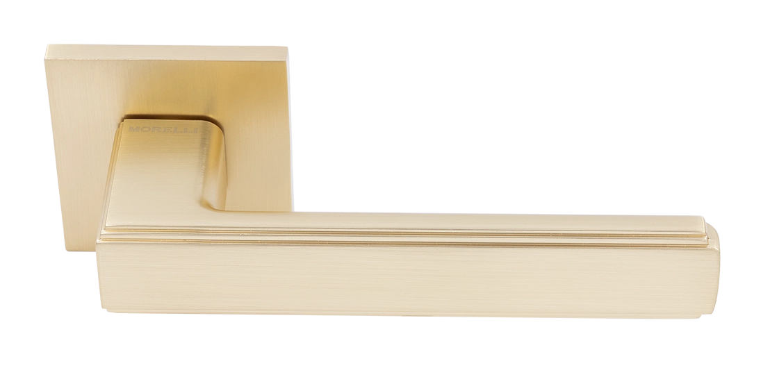 Ручка дверная MH-64-S6 MSG STEPS на квадратной розетке 6 мм, цвет матовое сатинированное золото фото 1 Ручка дверная MH-64-S6 MSG STEPS на квадратной розетке 6 мм, цвет матовое сатинированное золото фото купить Актау
