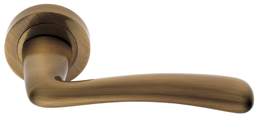 Ручка дверная COCKATOO R2 BGO раздельная на круглой розетке, цвет - матовая бронза фото купить в Актау