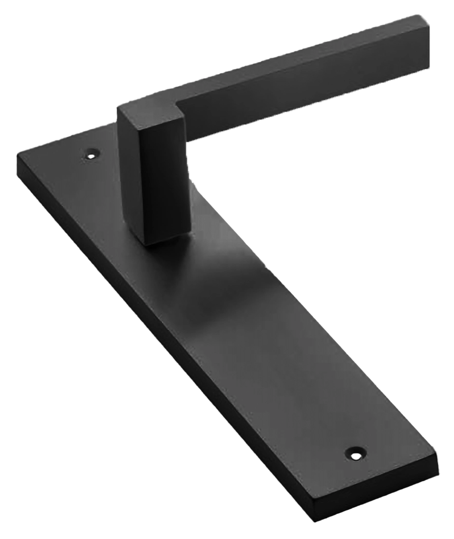 Ручка дверная на планке STONE PL NERO, цвет черный, латунь фото купить в Актау