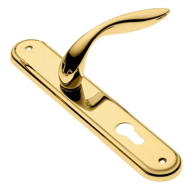 Ручка дверная на планке LEON PL OTL, цвет золото, латунь фото купить в Актау