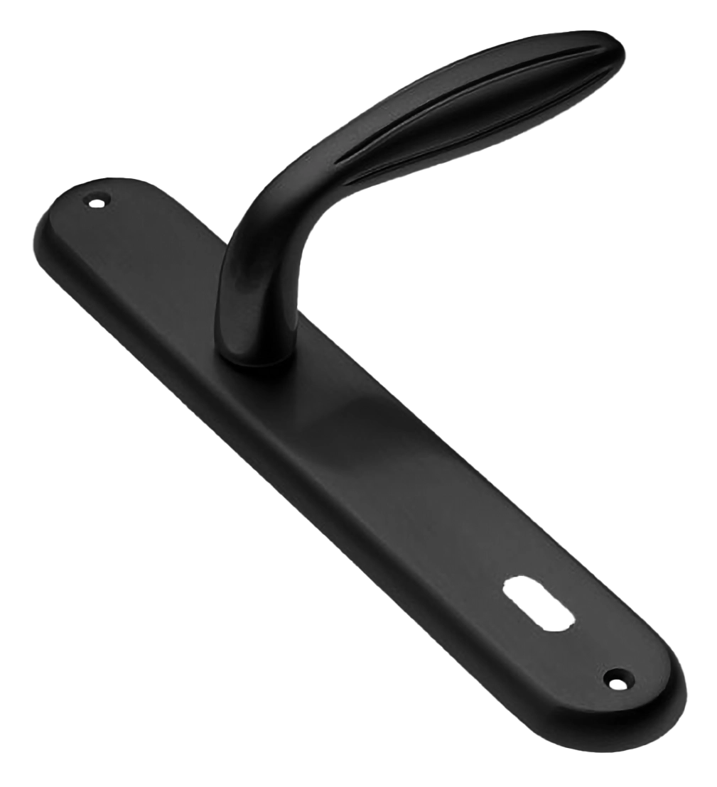 Ручка дверная на планке BUD PL NERO, цвет черный, латунь фото купить в Актау