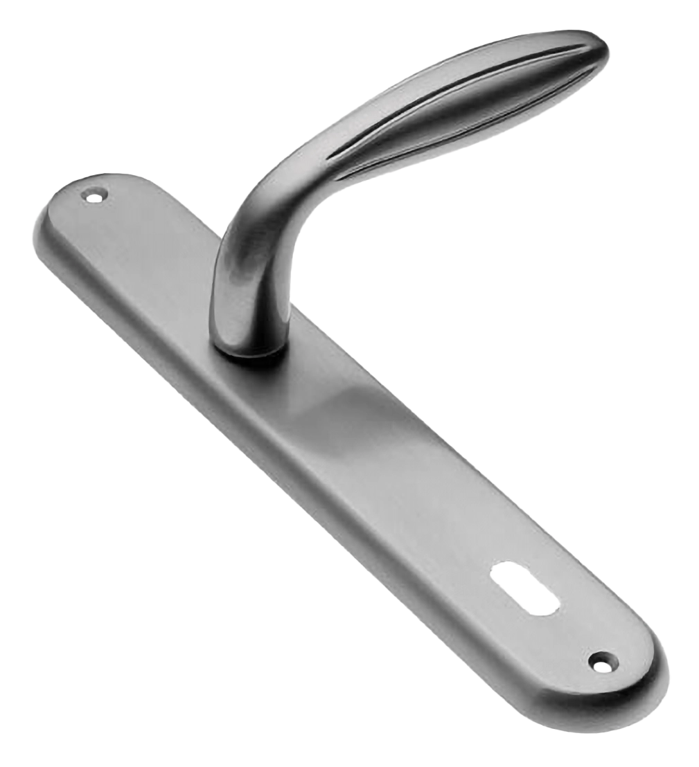 Ручка дверная на планке BUD PL CSA, цвет матовый хром, латунь фото купить в Актау