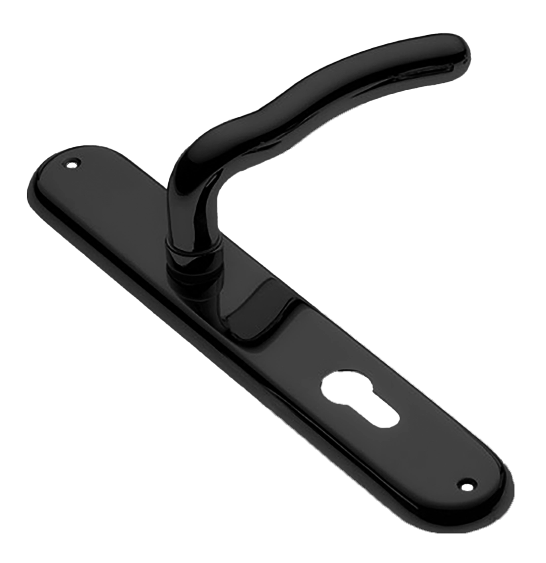 Ручка дверная на планке SNAKE PL NERO, цвет черный, латунь фото купить в Актау