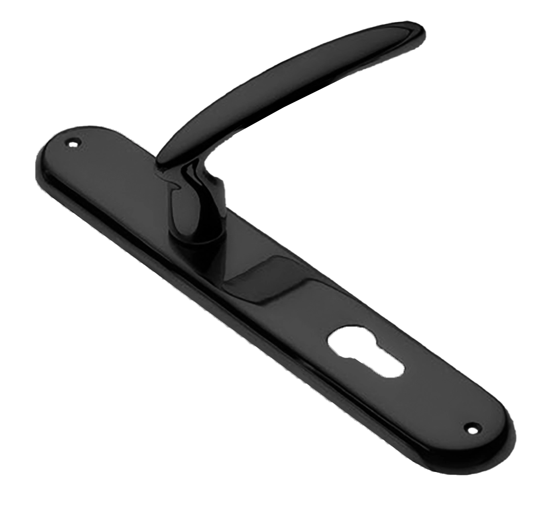 Ручка дверная на планке FLAMINGO PL NERO, цвет черный, латунь фото купить в Актау