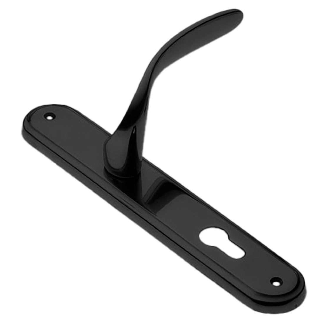 Ручка дверная на планке COBRA PL NERO, цвет черный, латунь фото купить в Актау