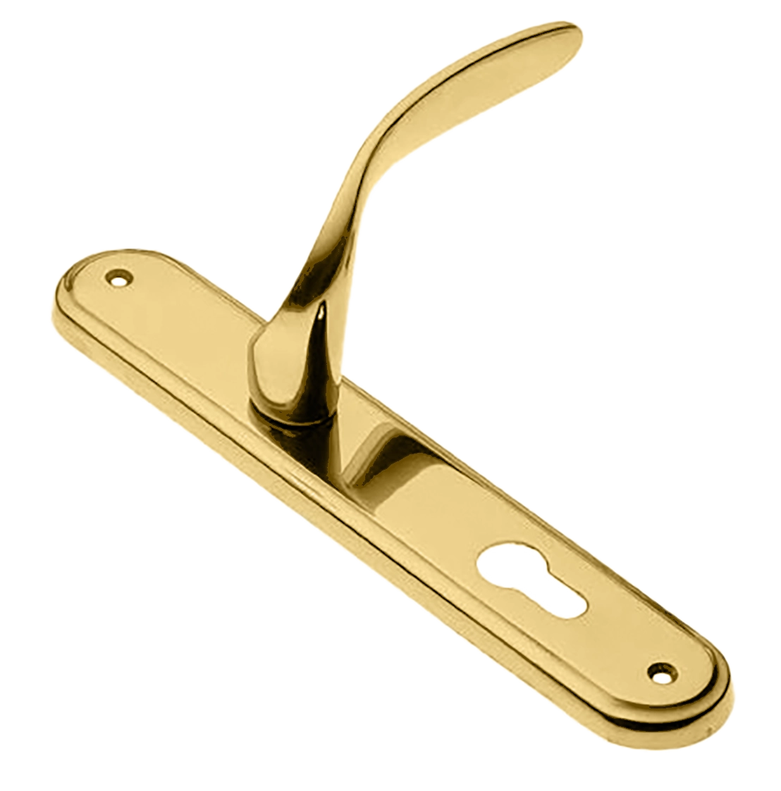 Ручка дверная на планке COBRA PL OTL, цвет золото, латунь фото купить в Актау