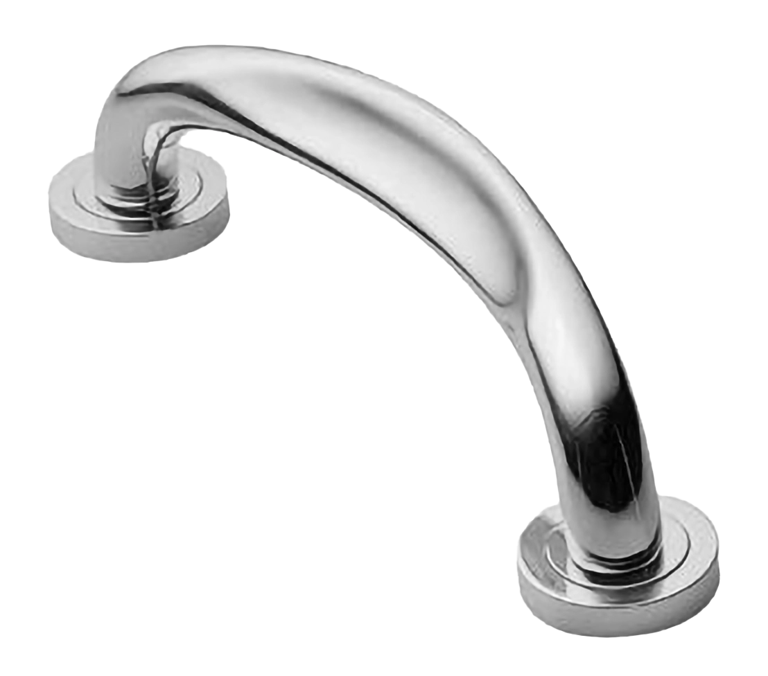 Ручка-скоба дверная RAFT PH CRO на круглой розетке, цвет хром, латунь фото купить в Актау