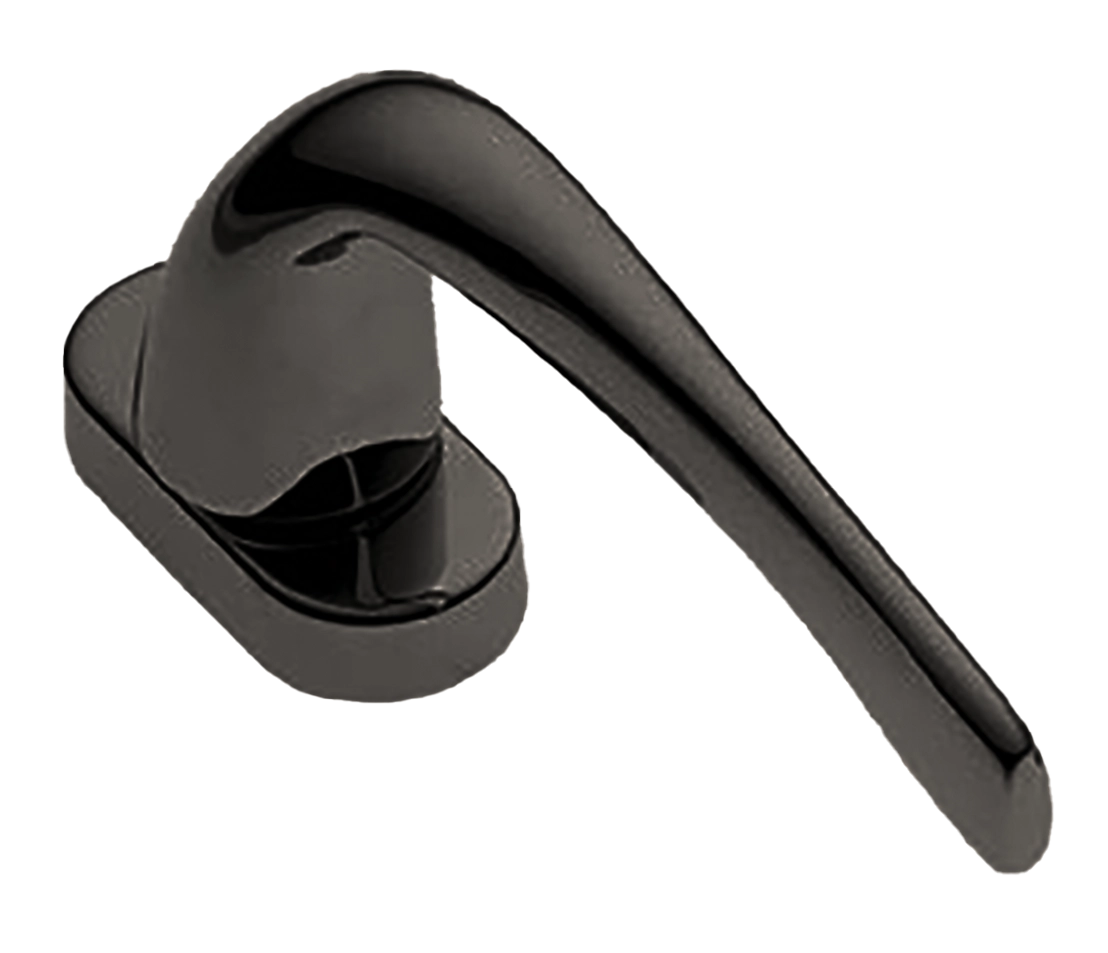 Ручка оконная LE MANS W1 NIN на прямоугольной розетке с 4-х позицион. механизмом, цвет черный никель, латунь фото купить в Актау