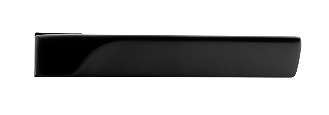 Ручка дверная FIORD-SM NERO-ST, с невидимой квадратной розеткой, цвет черный soft-touch, ЦАМ фото купить в Актау