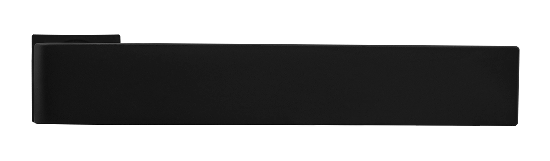 Ручка дверная HORIZONT-SM NERO-ST с невидимой квадратной розеткой, цвет черный soft-touch, ЦАМ фото купить в Актау