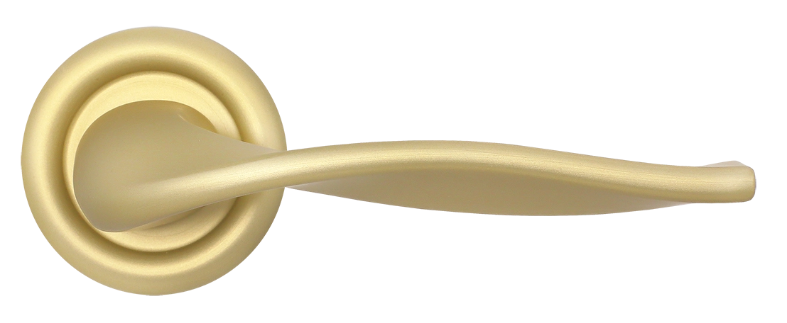 Ручка дверная SKYSCRAPER R7 AH на круглой розетке, цвет Осенний мёд/Autumn Honey фото купить в Актау