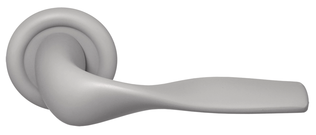 Ручка дверная LVB R7 SMI на круглой розетке, цвет Весенняя дымка/Spring Mist фото купить Актау