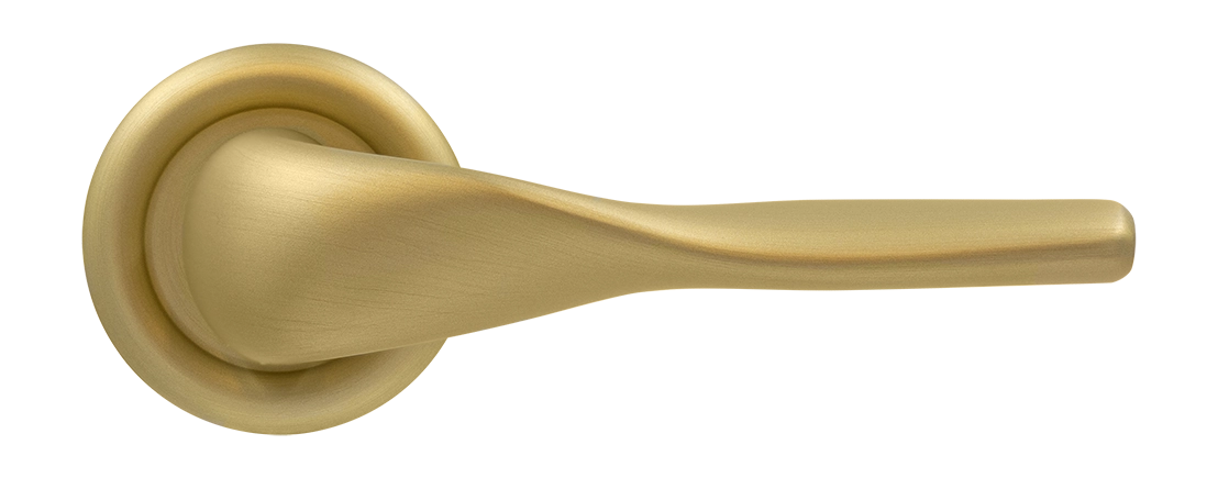 Ручка дверная LVB R7 AH на круглой розетке, цвет Осенний мёд/Autumn Honey фото купить в Актау