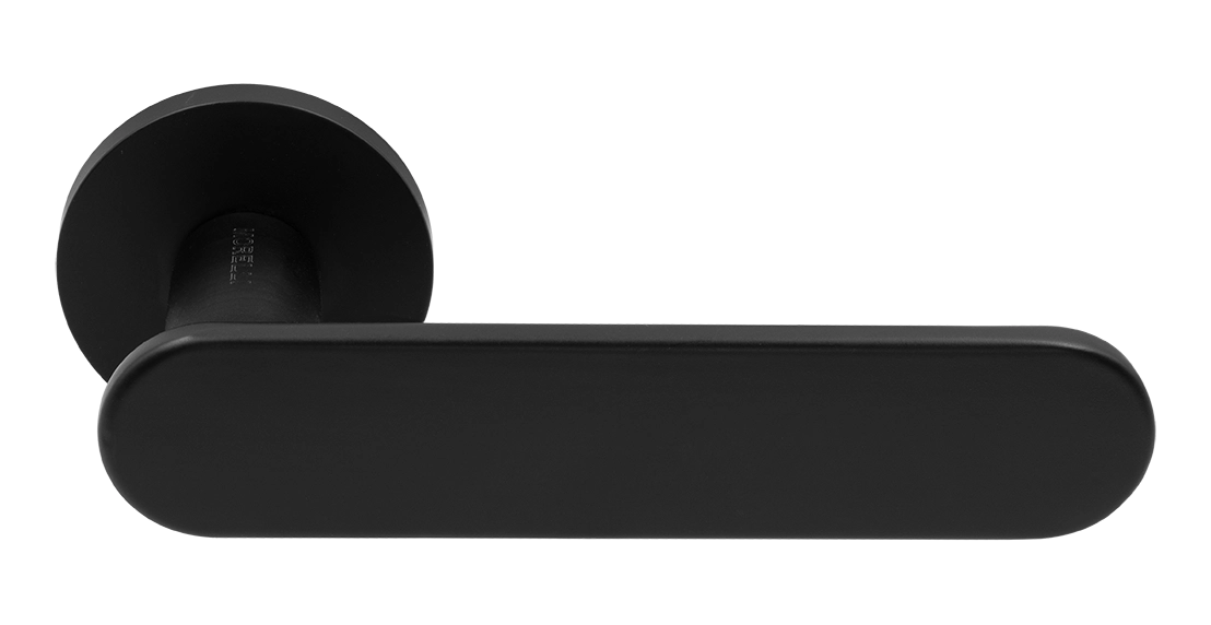 Ручка дверная MH-65-R6 R6 SEMPIONE BL на круглой розетке, цвет черный фото купить Актау