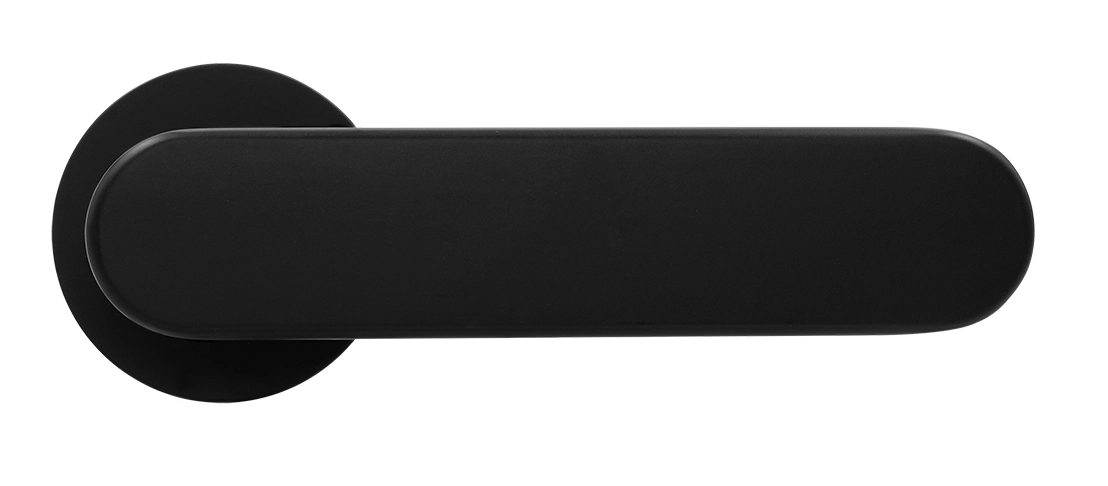 Ручка дверная MH-65-R6 R6 SEMPIONE BL на круглой розетке, цвет черный фото купить в Актау