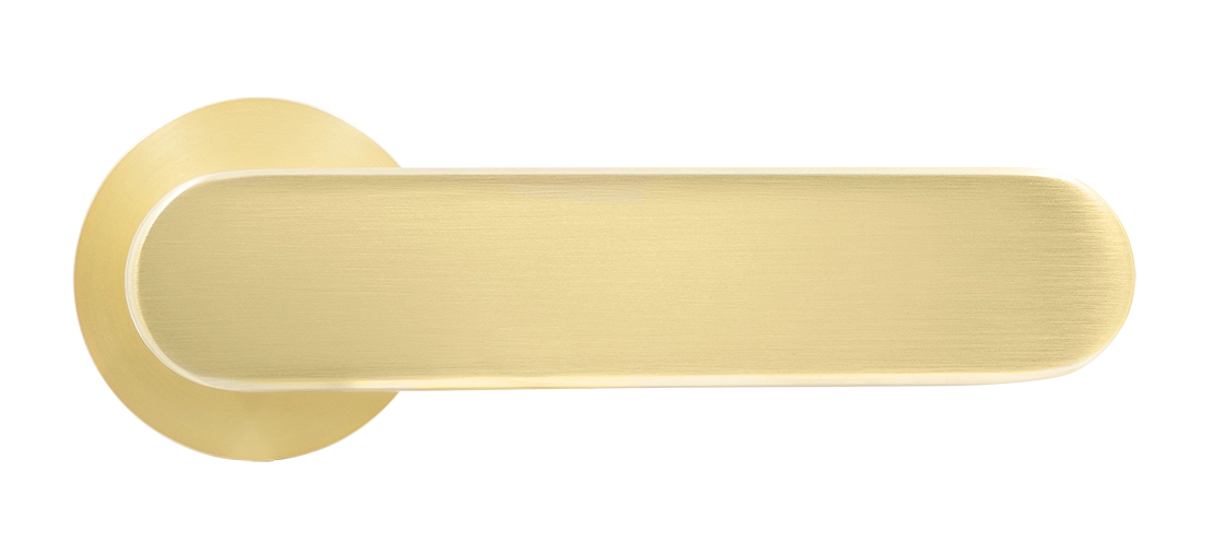 Ручка дверная MH-65-R6 SEMPIONE MSG на круглой розетке, цвет матовое сатинированное золото фото купить в Актау