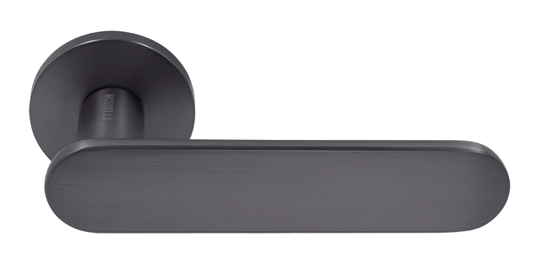 Ручка дверная MH-65-R6 R6 SEMPIONE GR на круглой розетке, цвет графит фото купить Актау