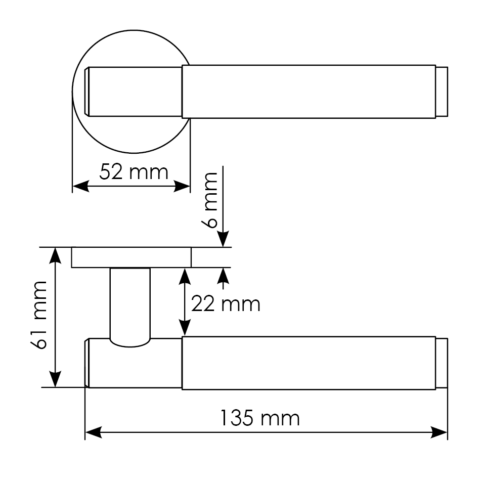 Комплект дверных ручек MH-57-R6T BL + завертка сантехническая MH-WC-R6T BL + защёлка бесшумная M1895 BL + петли врезные универсальные MSN 100X70X2.5-4BB BL (2шт), цвет черный фото купить в Актау