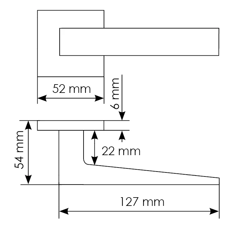 Комплект дверных ручек MH-54-S6 BL с заверткой MH-WC-S6 BL + замок M1895 BL, цвет черный фотомореллиАктау