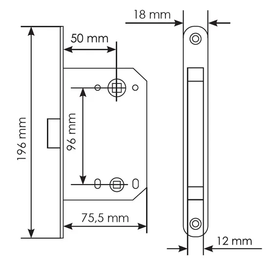 Комплект дверных ручек MH-54-S6 BL с заверткой MH-WC-S6 BL + замок M1895 BL, цвет черный фото дверная фурнитура Актау