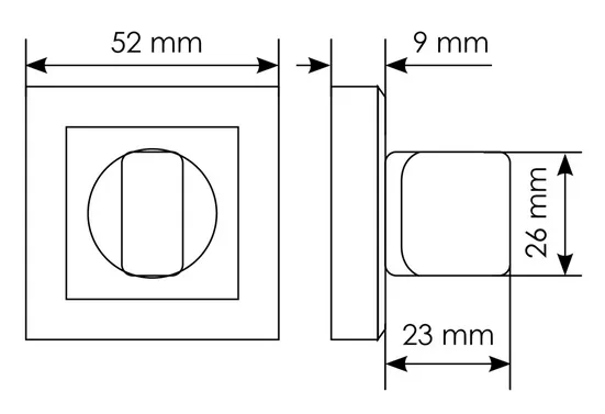 Комплект дверных ручек MH-28 BL-S с заверткой MH-WC-S BL, цвет черный  фотомореллиАктау