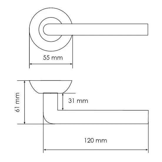 Комплект дверных ручек MH-03 BL с заверткой MH-WC BL + магнитный замок M1895 BL, цвет черный  фотомореллиАктау