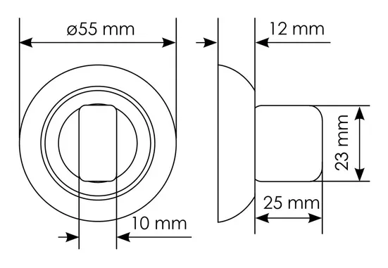 Комплект дверных ручек MH-03 BL с заверткой MH-WC BL + магнитный замок M1895 BL, цвет черный  фото дверная фурнитура Актау