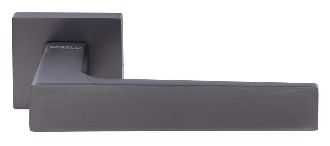 Ручка дверная MIRA  MH-54-S6 GR раздельная на квадратной розетке, цвет графит, ЦАМ фото купить Актау
