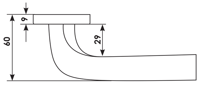 Ручка дверная COMETA R5 NIS раздельная на круглой розетке, цвет - матовый никель, ЦАМ фото фурнитура Актау