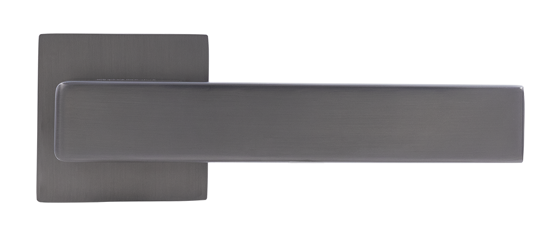 Ручка дверная LOT MH-56-S6 GR раздельная на квадратной розетке 6 мм, цвет графит, ЦАМ фото купить в Актау