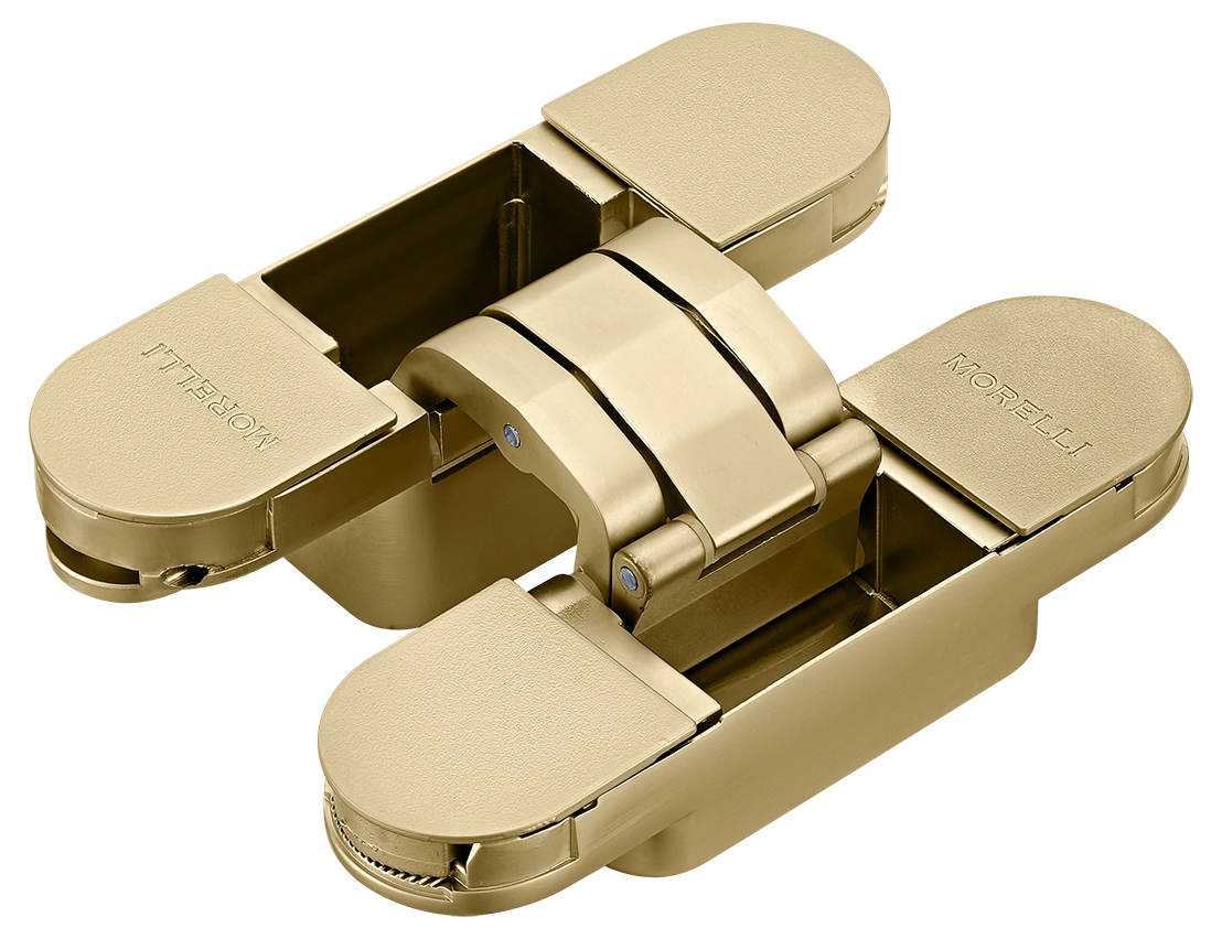 Петля скрытая HH-24 MSG врезная с 3D-регулировкой вес полотна до 40 кг, цвет матовое сатинированное золото фото купить Актау