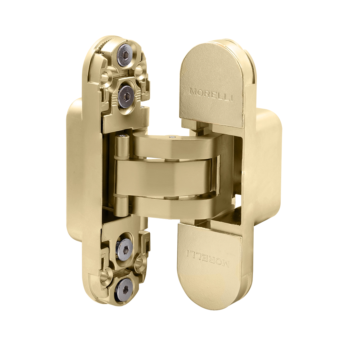 Петля скрытая HH-24 MSG врезная с 3D-регулировкой вес полотна до 40 кг, цвет матовое сатинированное золото фото купить в Актау