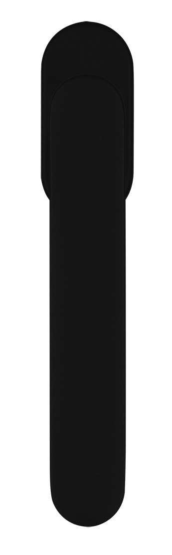 Ручка оконная LE BOAT W1 NERO-ST на прямоугольной розетке, цвет черный soft-touch, латунь фото купить в Актау