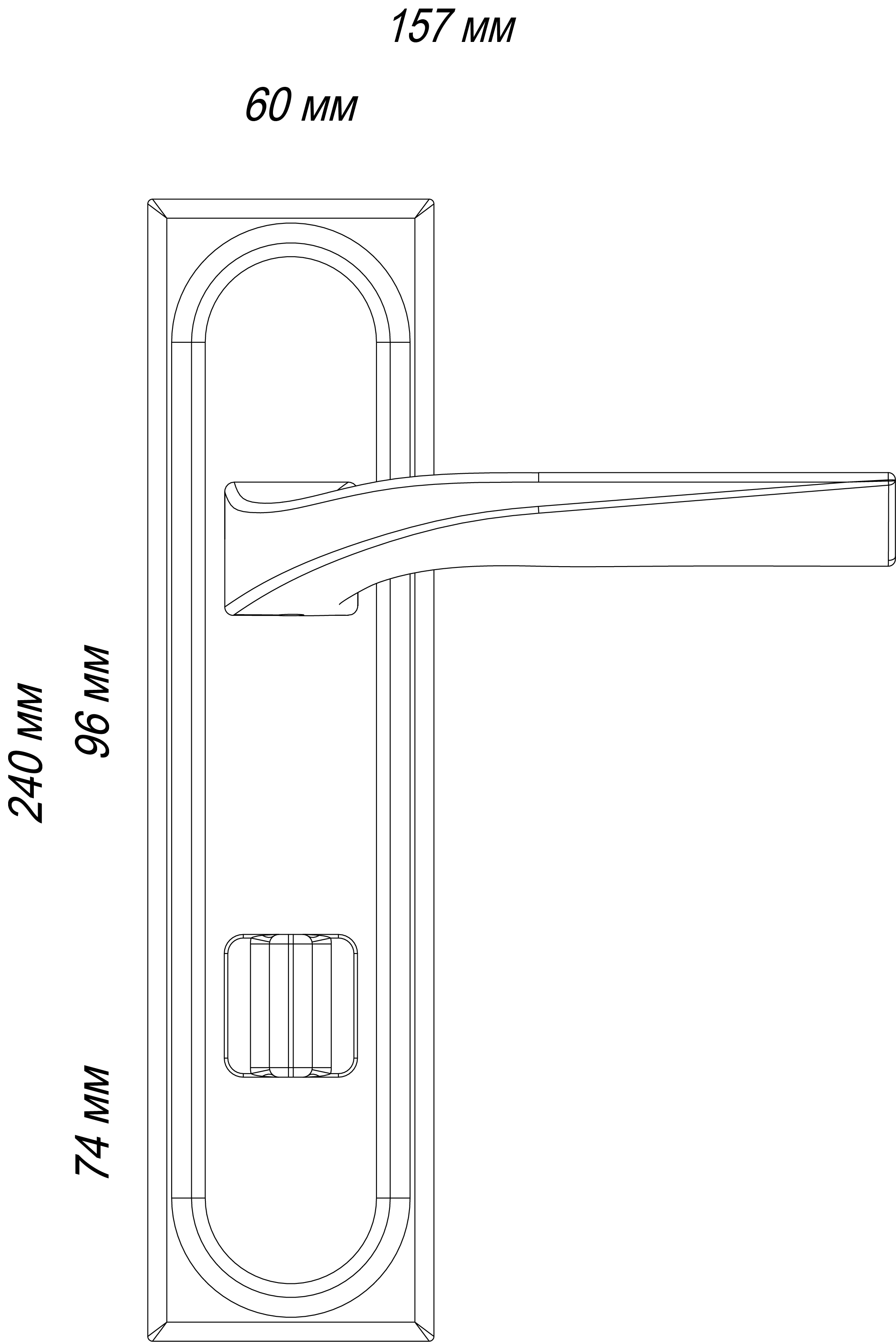 Ручка дверная WD CONCERT HALL PLS WF на планке, цвет Зимняя стужа/Winter Frost фото фурнитура Актау