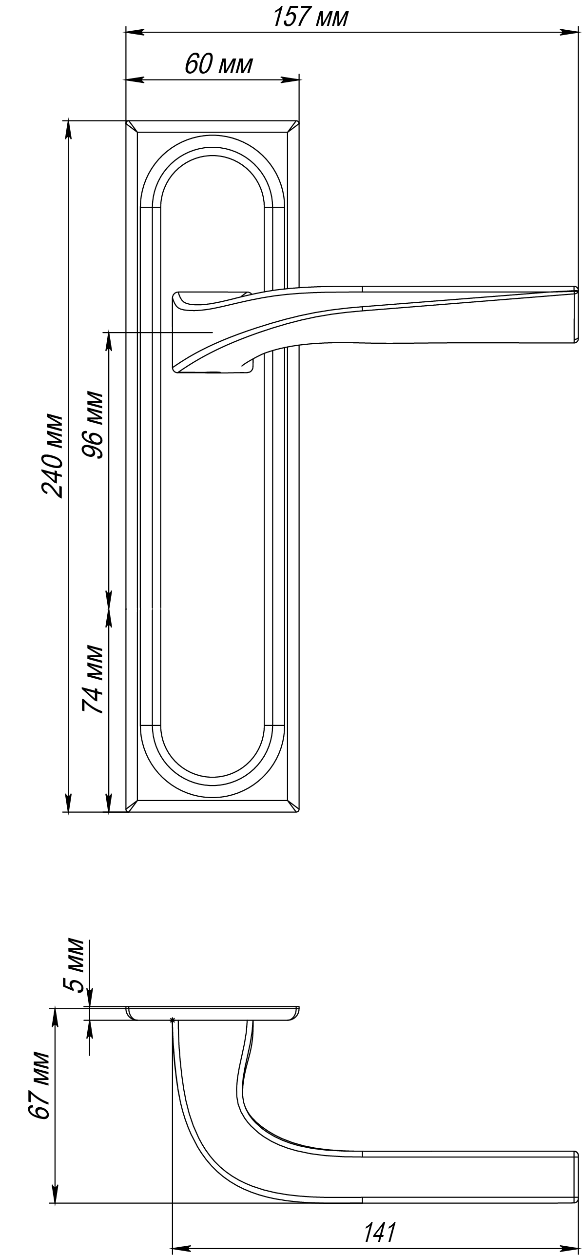 Ручка дверная WD CONCERT HALL PLS SMI на планке, цвет Весенняя дымка/Spring Mist фото фурнитура Актау