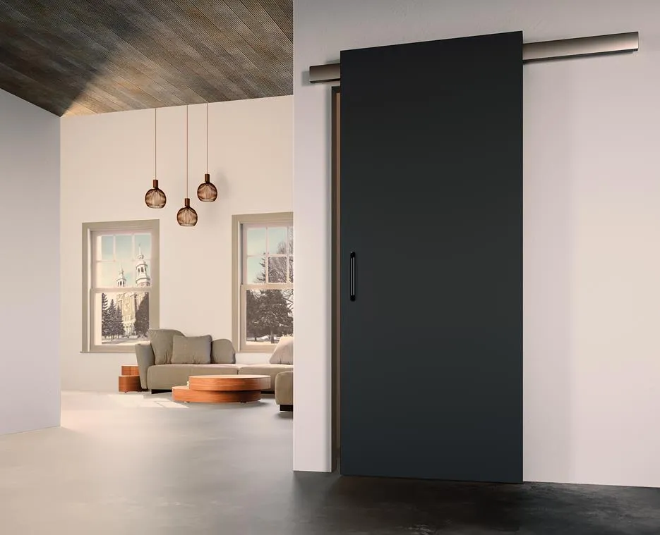 Комплект ESTHETIC для одностворчатой двери от 500 до 1000мм, с доводчиками, цвет - черный фото купить Актау