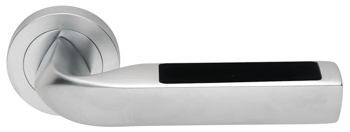 MATRIX-2 R2 CSA/NERO, ручка дверная, цвет -  матовый хром/черный фото купить Актау