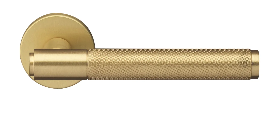 BRIDGE R6 OSA, ручка дверная с усиленной розеткой, цвет -  матовое золото фото купить Актау