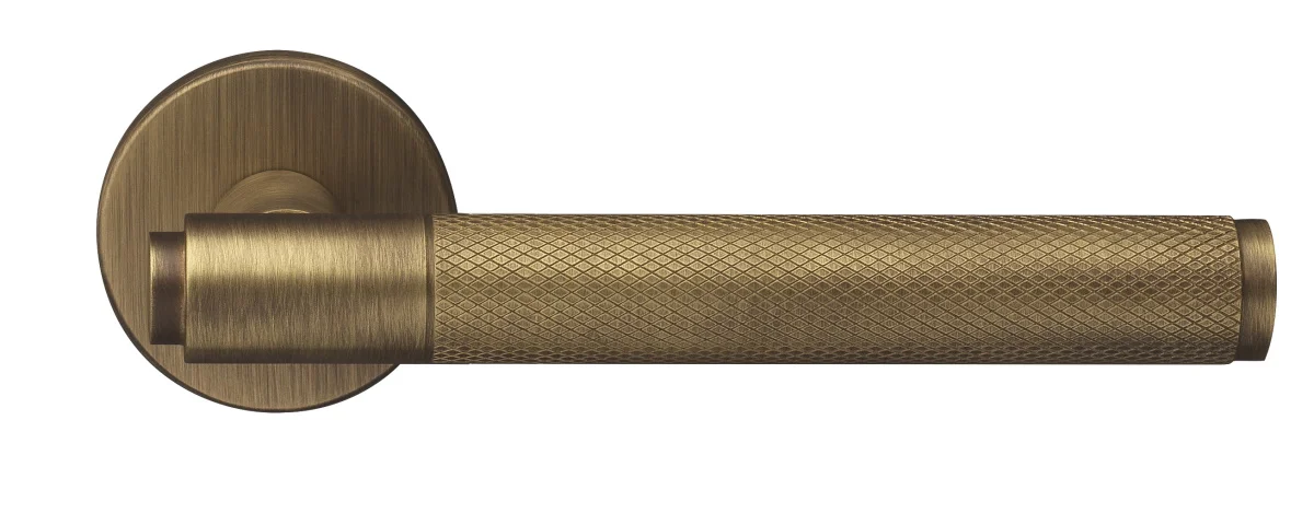 BRIDGE R6 BGO, ручка дверная с усиленной розеткой, цвет -  матовая бронза фото купить Актау