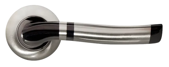ФОНТАН, ручка дверная MH-04 SN/BN, цвет - бел. никель/черн. никель фото купить в Актау