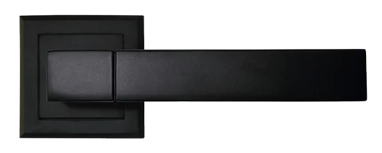 FUKOKU, ручка дверная на квадратной накладке MH-28 BL-S, цвет - черный фото купить в Актау
