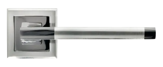 PANTS, ручка дверная MH-35 SN/BN-S, на квадратной накладке, цвет - бел. никель/черн. никель фото купить в Актау