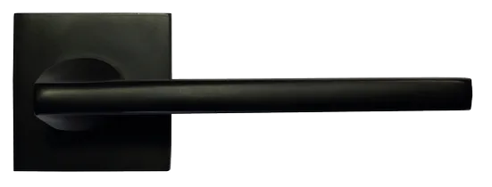KAFFEE, ручка дверная на квадратной накладке MH-50-S6 BL, цвет - черный фото купить в Актау