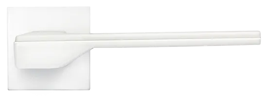 PIERRES, ручка дверная на квадратной накладке MH-49-S6 W, цвет - белый фото купить в Актау